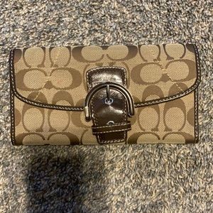 Brown trifold wallet, good used condition